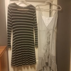 Bundle of (2) xl stripe dresses